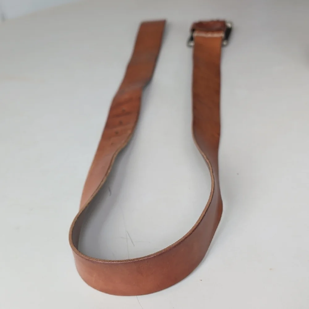 Abercrombie & Fitch Brown Leather Belt with Silver Buckle